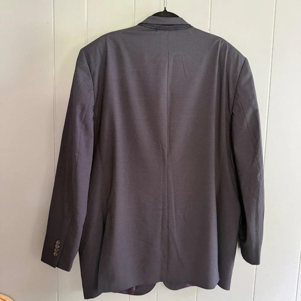 Jack Victor Reflex Stretch Blazer Mens 50L Big Tall Navy Wool Business Blazer